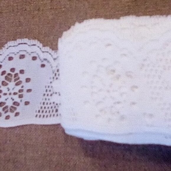2.25-Inch-Wide White Lace Trim Synthetic for Sewing & Crafts - 22.5 Feet - Picture 2 of 4